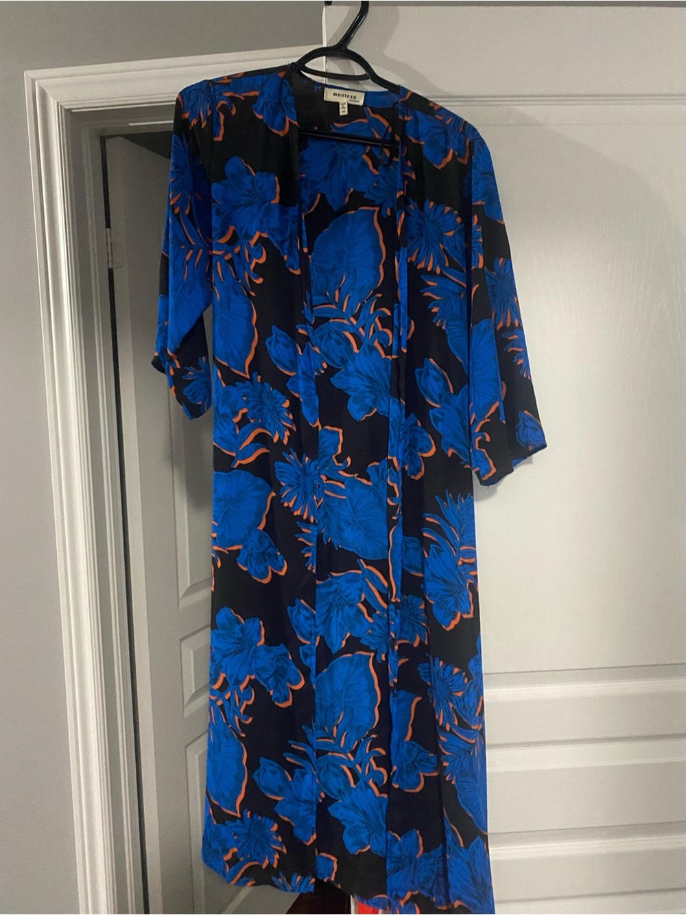 Floral Blue & Black cover up